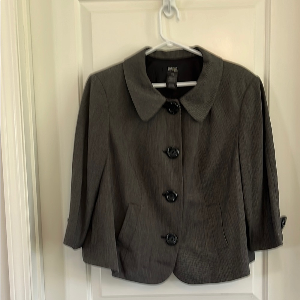Style & Co tailored cape style button down blazer size 16w